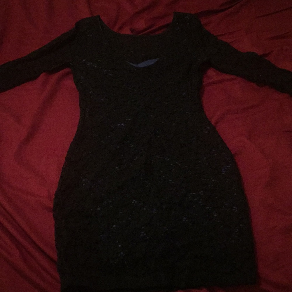 Mystic Black Lace Mini Dress